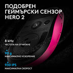 Геймърска мишка Logitech G Pro X3 Superstrike - Magenta Eclipse