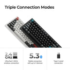 Безжична механичка клавиатура Keychron Q1 Ultra 8K Black - Silk POM Switch Red