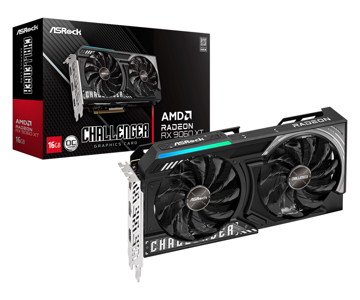 Видео карта ASRock RADEON RX 9060 XT Challenger 16GB OC GDDR6