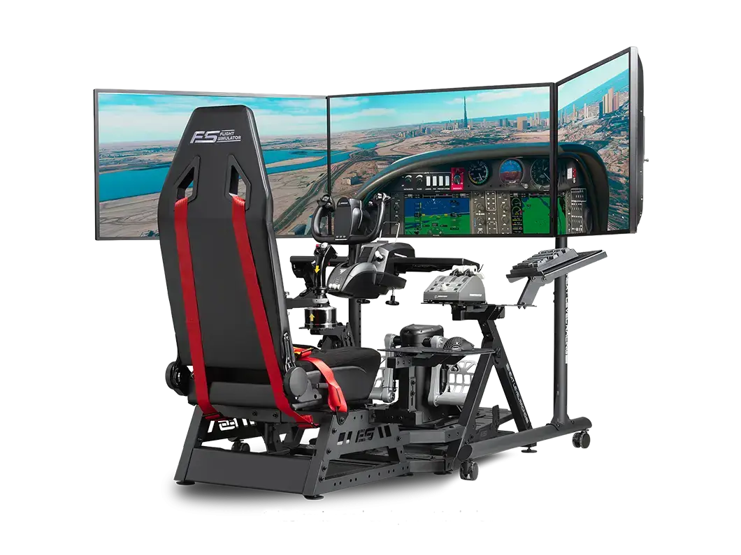 Мобилна стойка за три монитора Next Level Racing Round Tube
