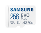 Samsung EVO Plus Memory Card, microSDXC, UHS-I, 256GB, Adapter