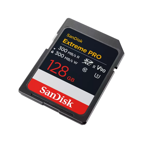 SanDisk Extreme Pro SDXC 128GB 300MB/s & 300Mb/s Class 10 V90 UHS-II Memory Card