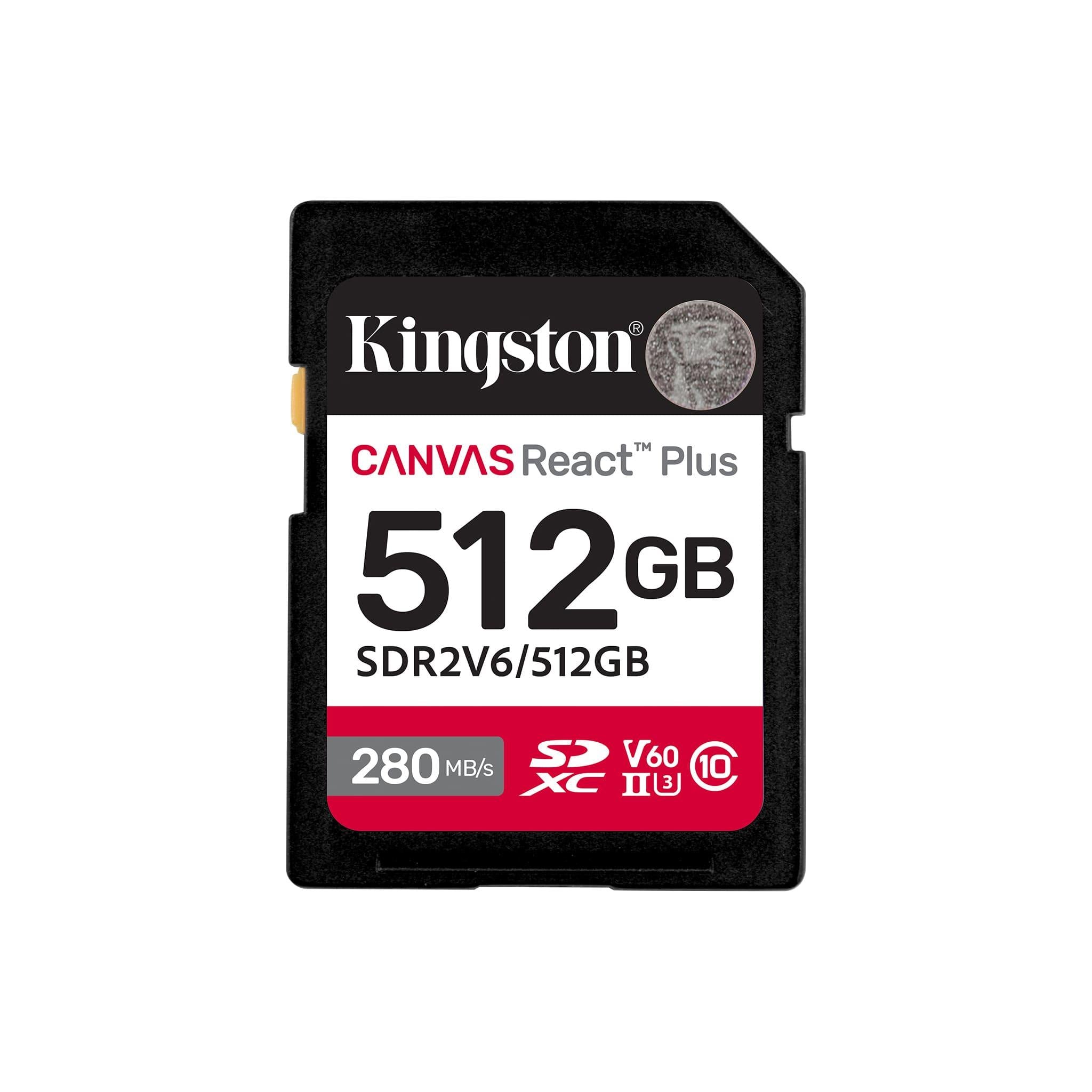 Карта памет Kingston Canvas React Plus V60 UHS-II 512GB