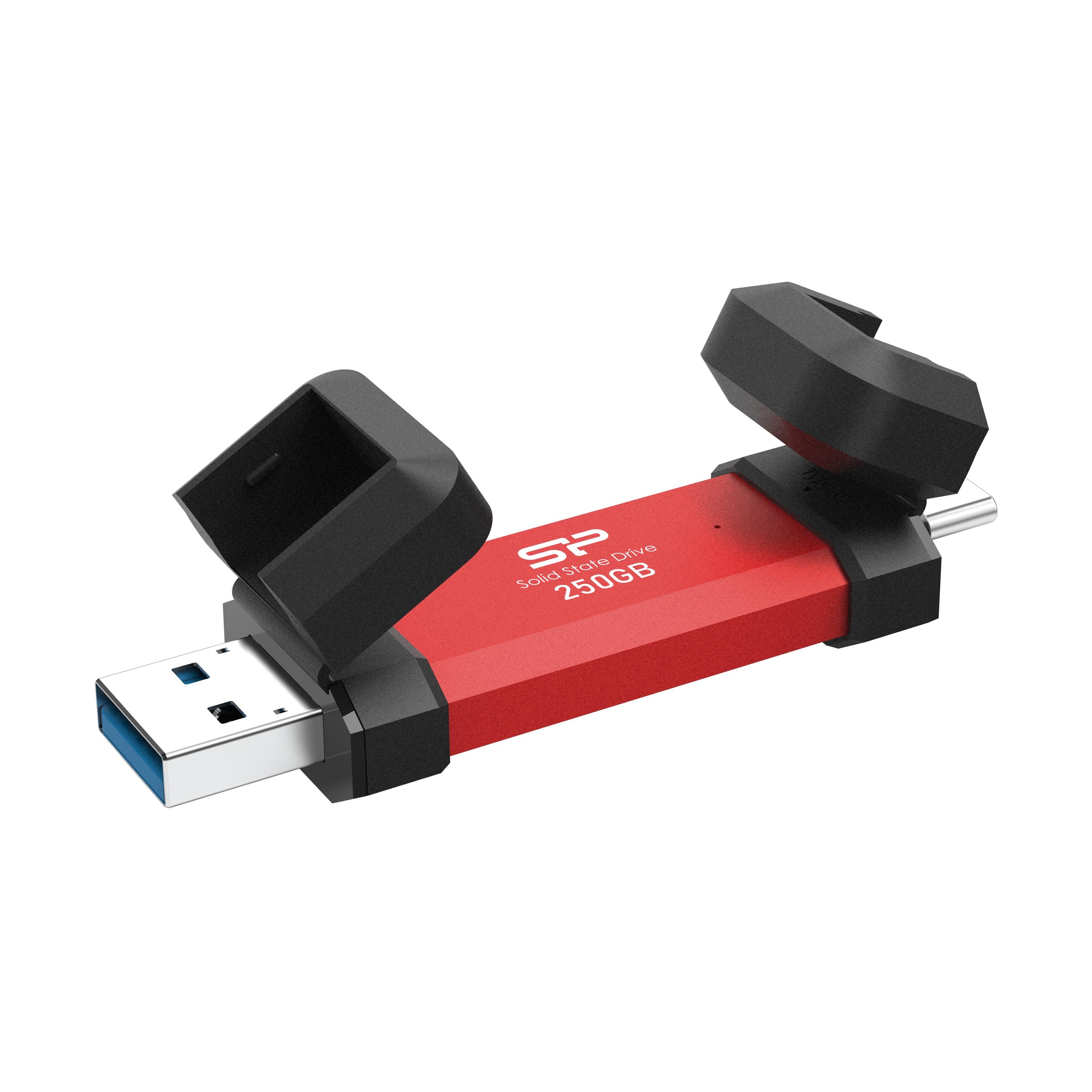 Външен SSD Silicon Power DS72 Red - 250GB