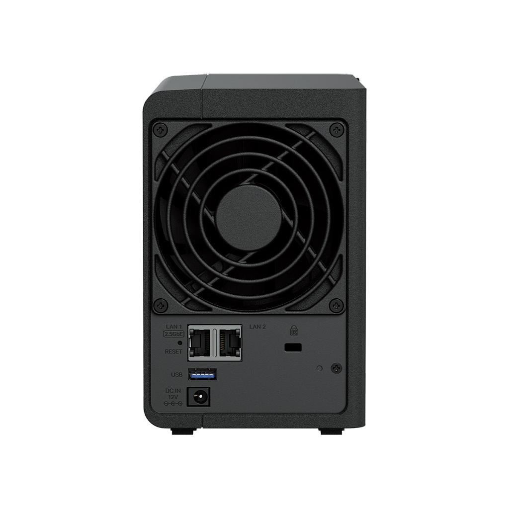 Мрежов сторидж Synology DS225+, за 2 диска, Intel Celeron J4125 , 2GB DDR4 SODIMM