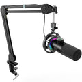 Микрофон със стойка FIFINE T658 Dynamic RGB - Black