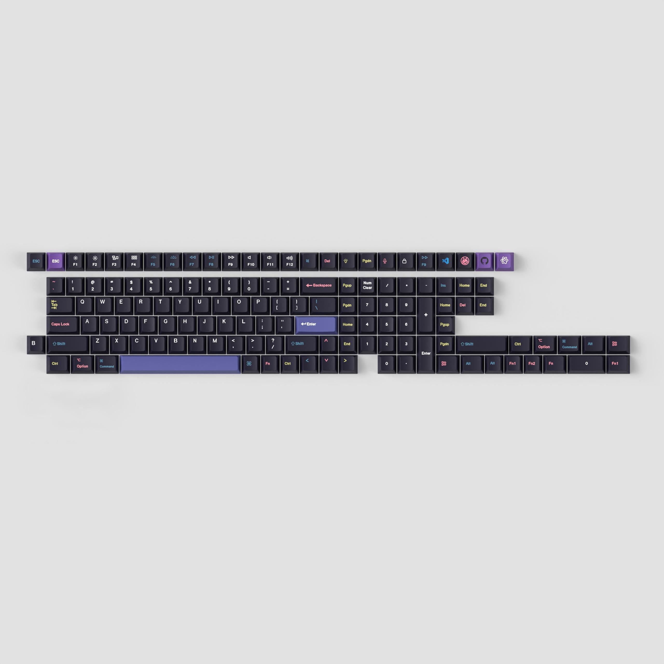Капачки за механична клавиатура Keychron Cherry Profile Dye-Sub PBT Full Set Keycap Set - Cyber Developer