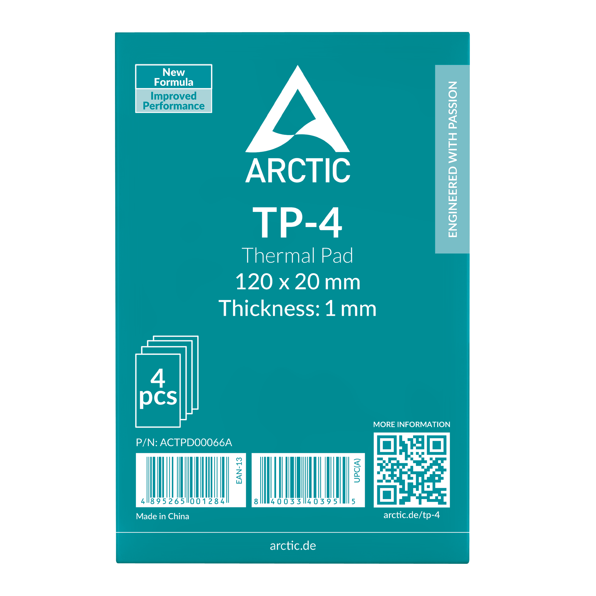 Термопроводящ пад ARCTIC TP-4 - 120x20x1.0 mm 4-Pack