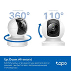 IP Camera Dome TP-Link Tapo C222, 2560x1440@30fps, Pan/Tilt, H.264, microSD, Wi-Fi, Audio, RJ-45