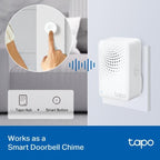 TP LINK smart hub with bell H100, alarm, coordinates with smart Tapo sensors, connects up to 64 smart devices, doorbell, Wi-Fi
