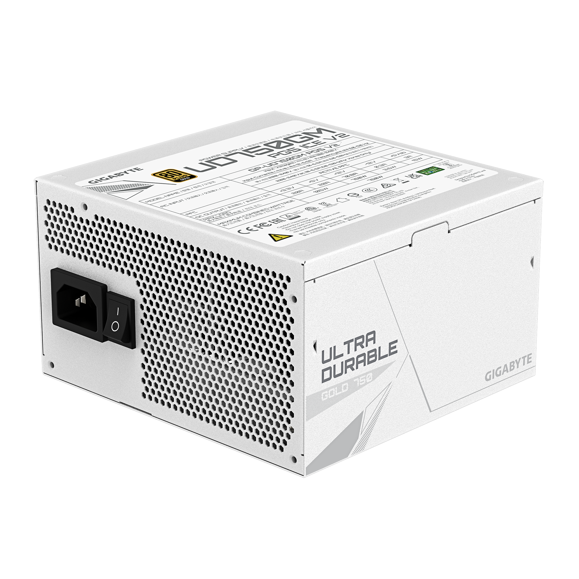 Захранващ блок Gigabyte UD750GM PG5 ICE 750W, 80+ Gold PCIe 5.1