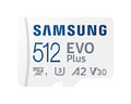 Карта памет Samsung EVO Plus, microSDXC, UHS-I, 512GB, Адаптер