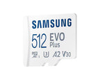 Samsung EVO Plus Memory Card, microSDXC, UHS-I, 512GB, Adapter