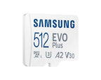 Samsung EVO Plus Memory Card, microSDXC, UHS-I, 512GB, Adapter
