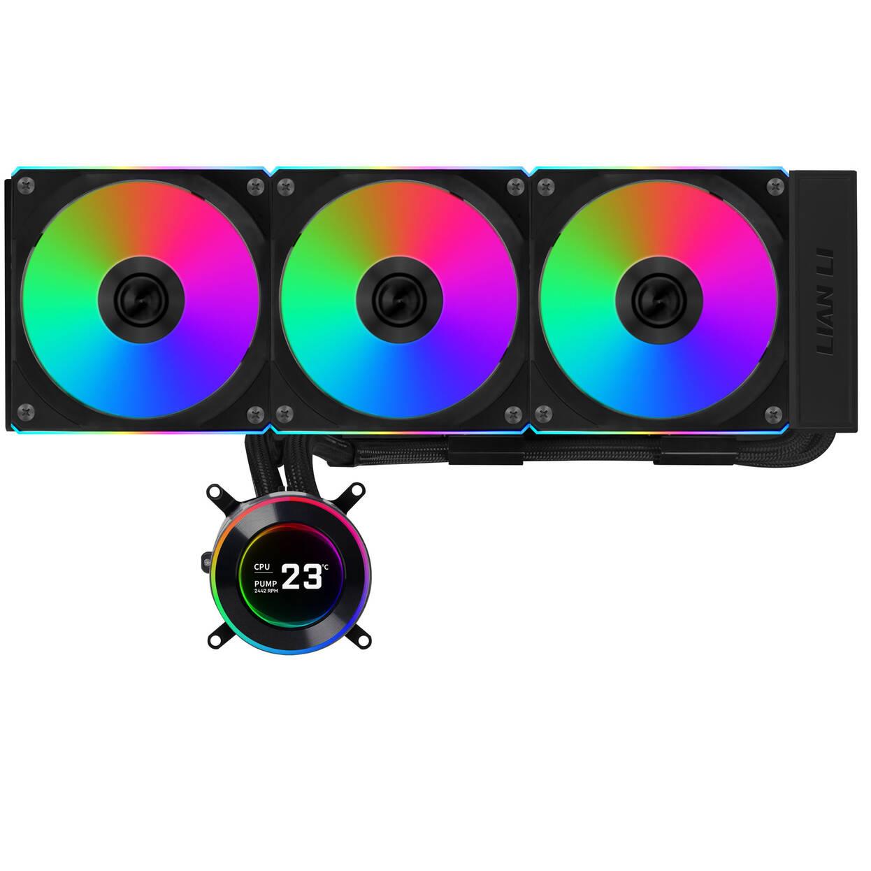 Охладител за процесор Lian Li HydroShift II LCD-C 360CL ARGB - Черен