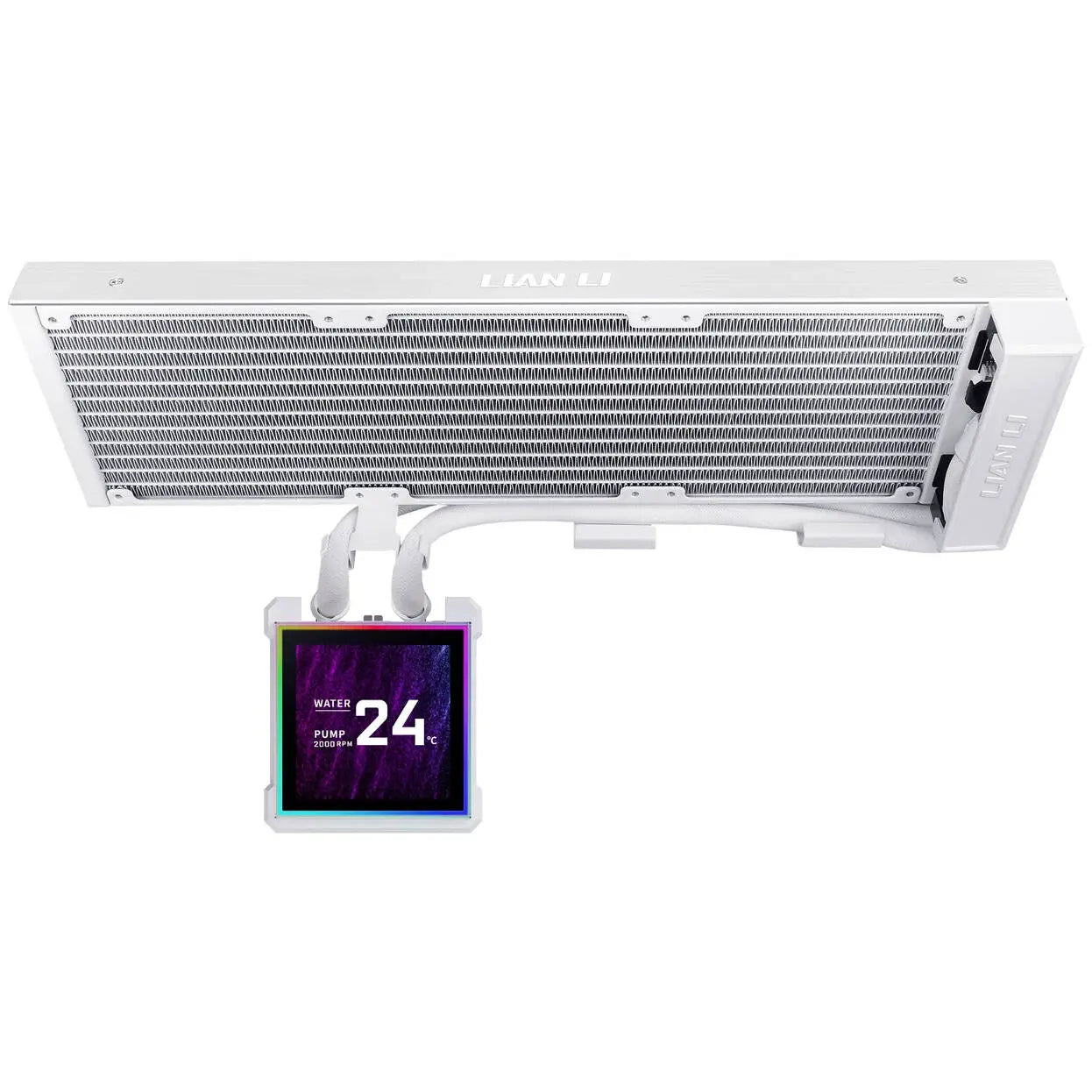 Охладител за процесор Lian Li HydroShift II LCD-S 360N Fanless ARGB - Бял