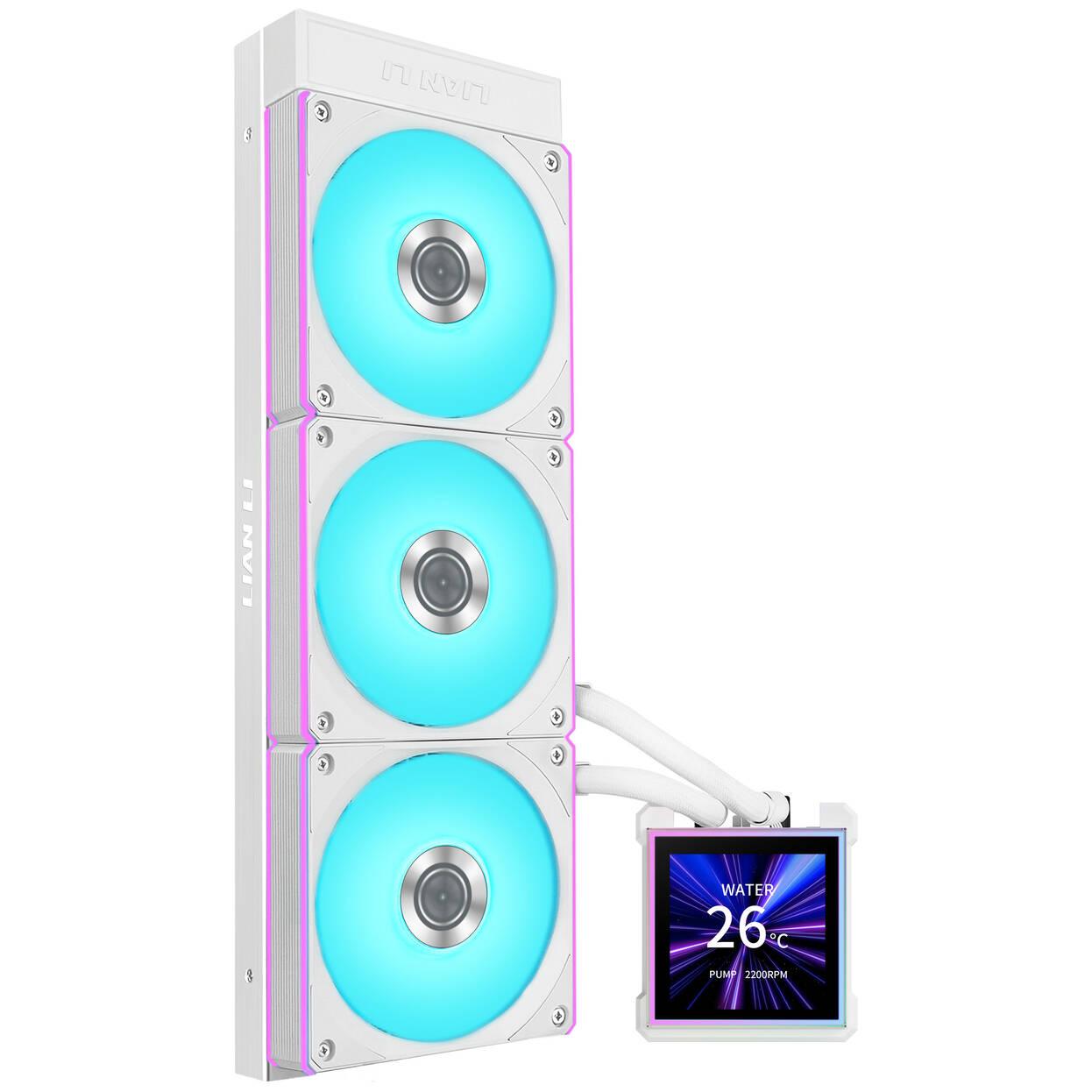 Охладител за процесор Lian Li HydroShift II LCD-S 360CL RGB - Бял