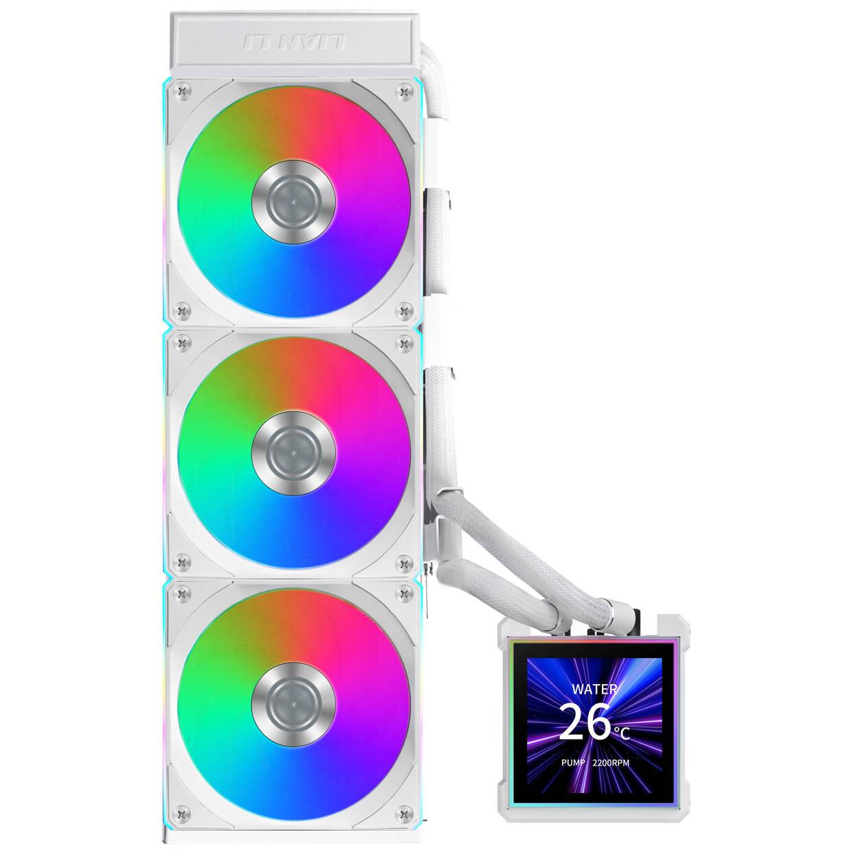 Охладител за процесор Lian Li HydroShift II LCD-S 360CL RGB - Бял