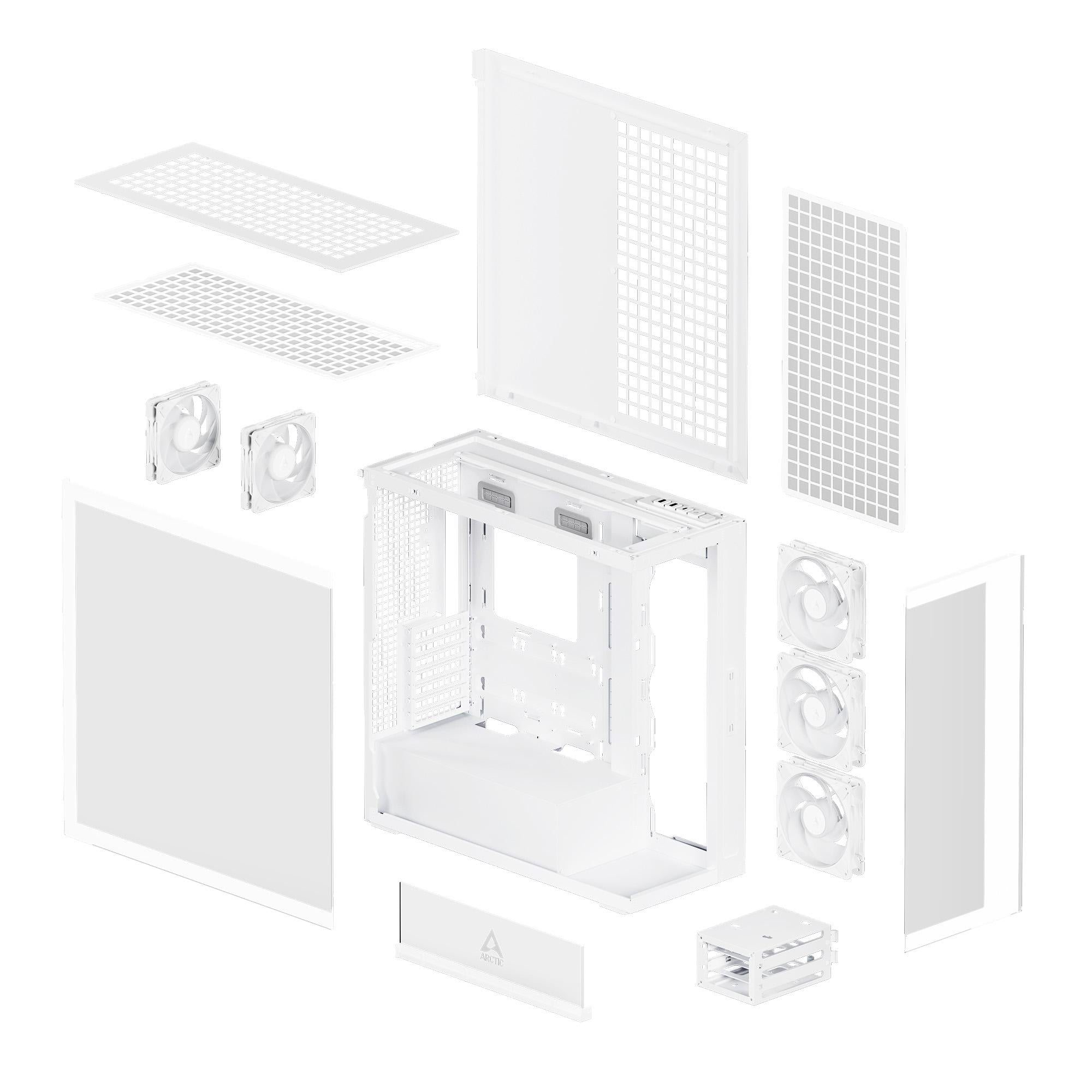 Кутия за компютър Arctic Xtender - White Mid-Tower