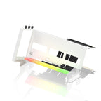 EZDIY-FAB ARGB Vertical 45 Degree GPU Mount Bracket PCIe 4.0 Riser Cable - White