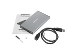 Чекмедже за твърд диск 2,5’’, Natec Rhino Go, USB 3.0, Сив