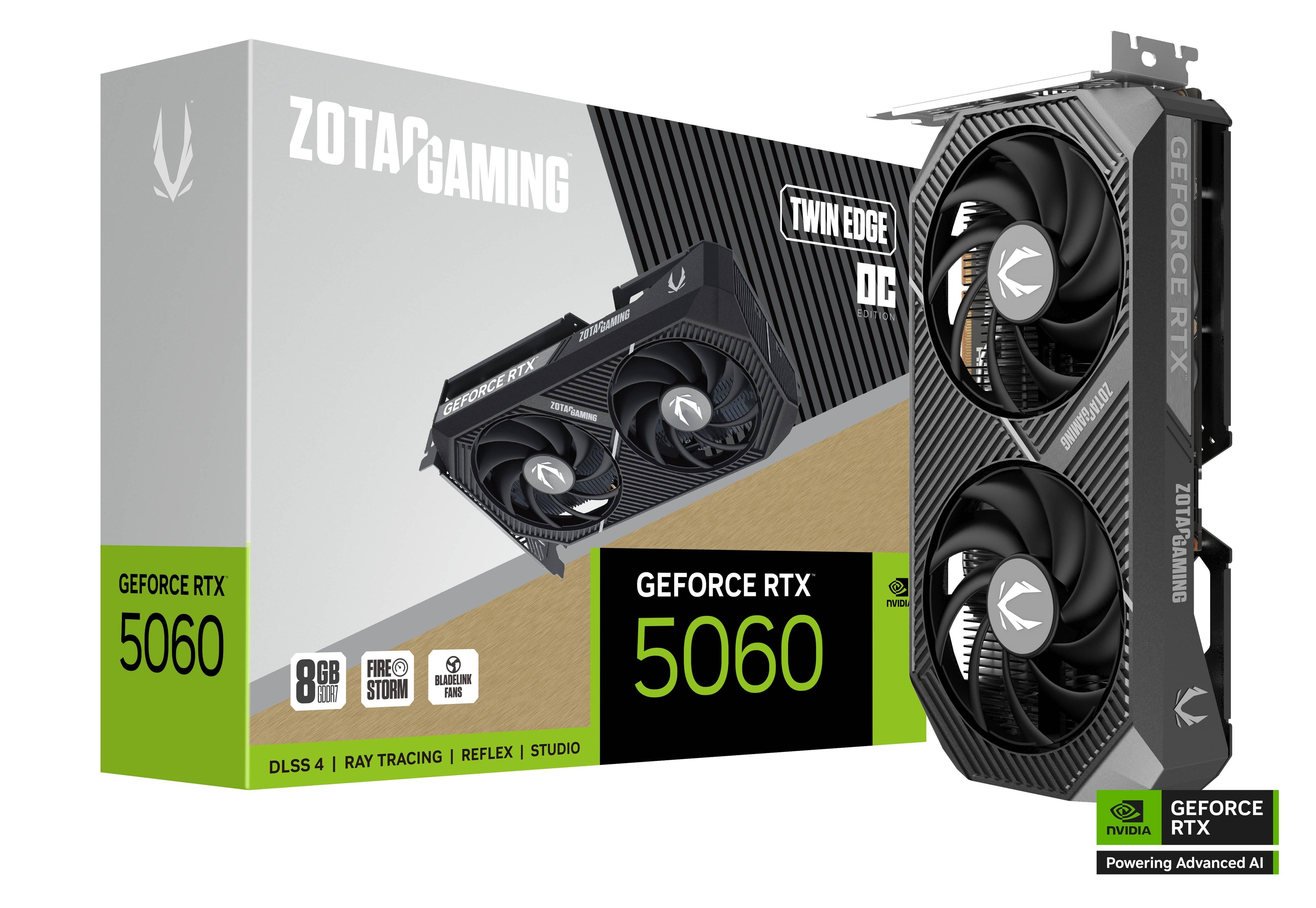 Видео карта ZOTAC GAMING RTX 5060 Twin Edge OC 8GB GDDR7